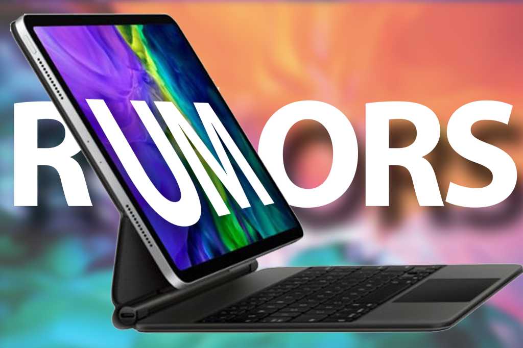 apple rumors graphic on an iPad