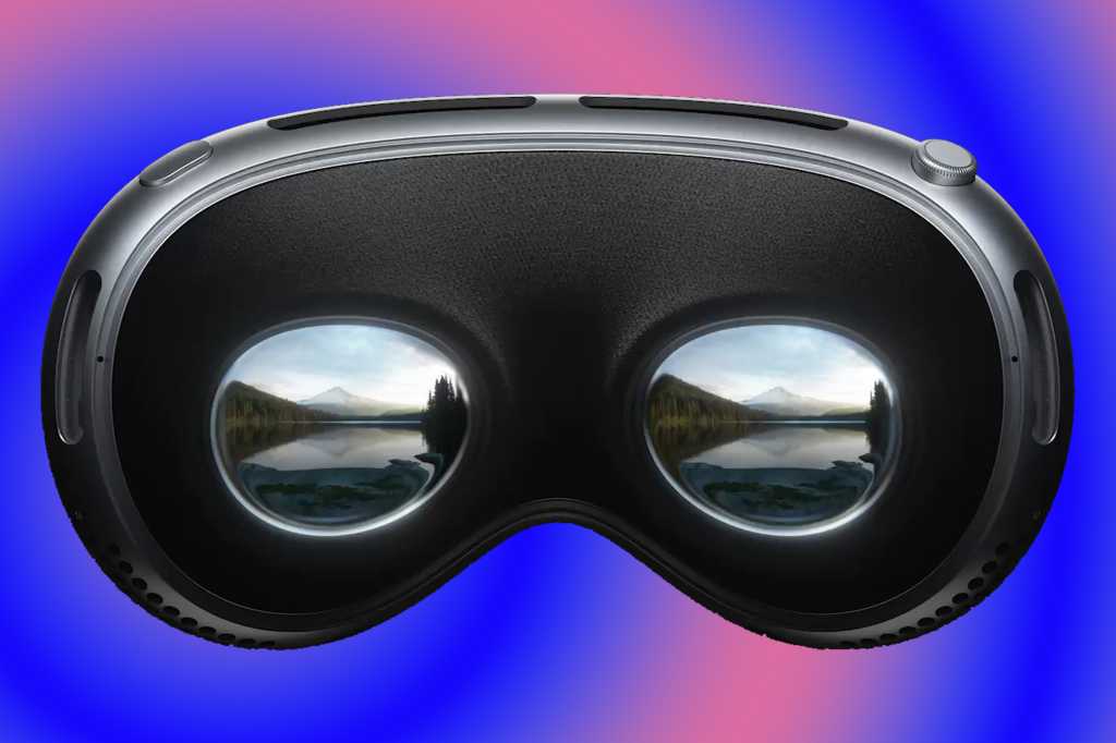 Apple Vision Pro showing the lenses
