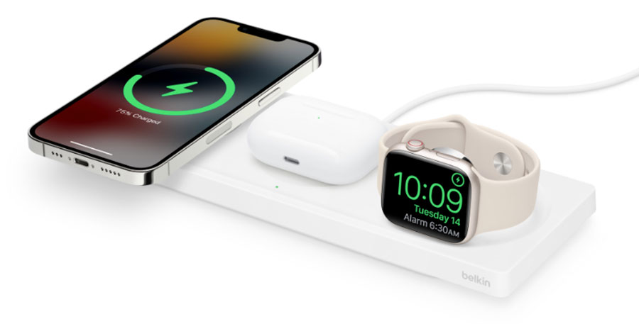 Belkin Boost Up Charge Pro Wireless Charger Pad with MagSafe – Best 3-in-1 Apple Watch pad