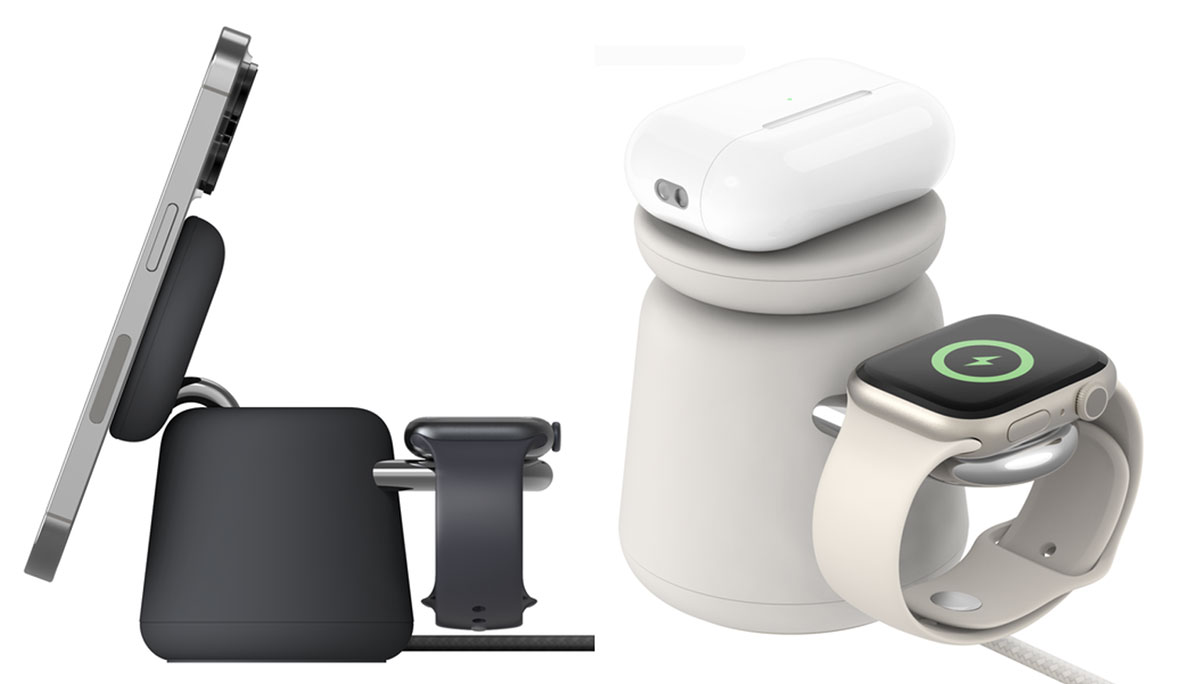 Belkin BoostCharge Pro 2-in-1 Wireless Charging Dock with MagSafe 15W – Designer 2-in-1 Apple Watch charger