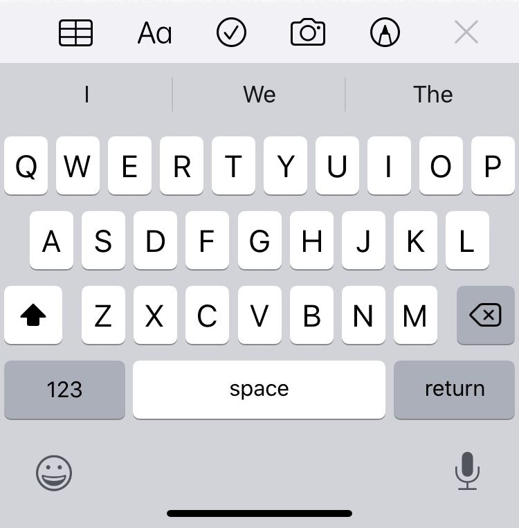 Uppercase keyboard
