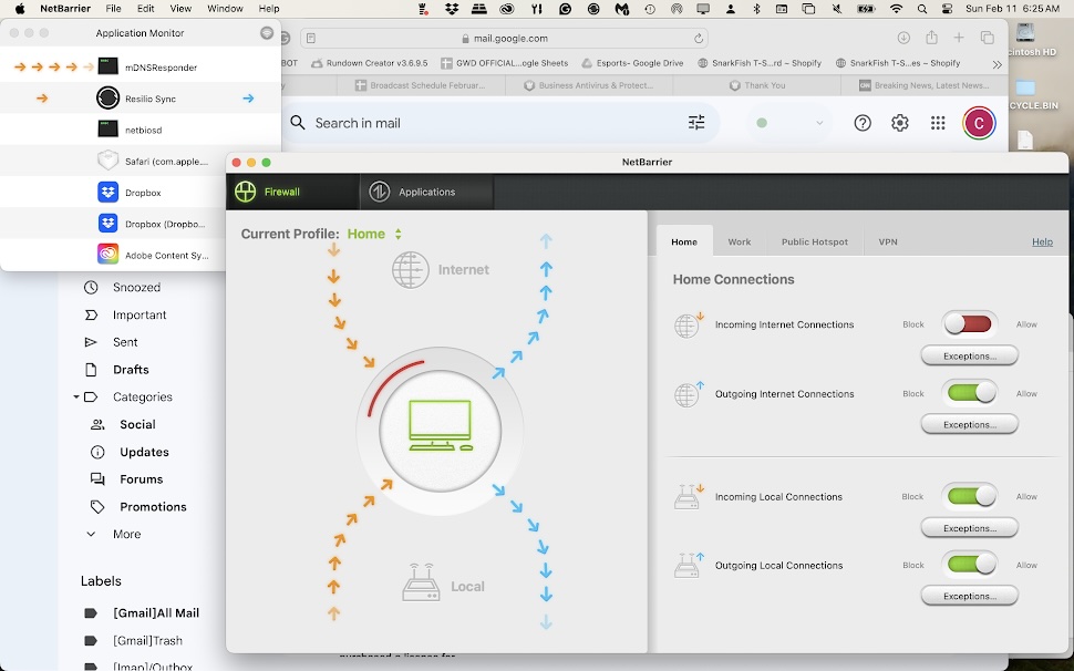 Intego2 Network connection monitoring