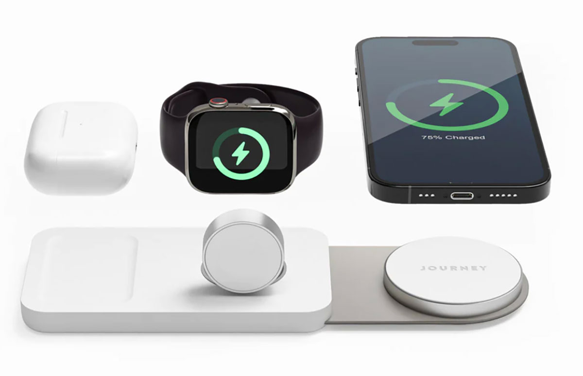 Journey SWIV 3-in-1 Foldable Wireless Charging Station – Best 3-in-1 Apple Watch travel charger