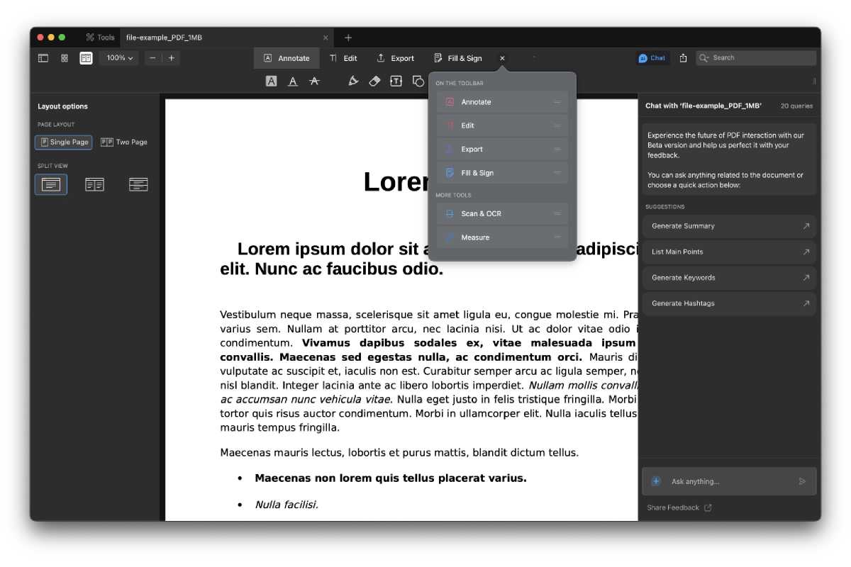PDF Expert Editing